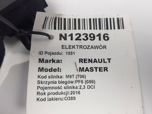 valve vacual 8200790180 RENAULT MASTER III