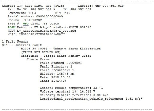 4G0907561, 4G0907561 - Радар акк дистроник audi a4 a5 a6 a7 a8 q7 ремонт