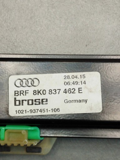 Audi A4 b8 mechanism right front 8K0837462E
