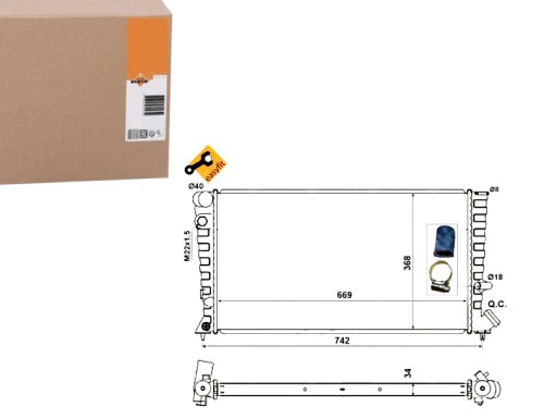 NRF519510/RS4 - Радіатор двигуна nrf 133009 1331cw 1331s0 1331q6