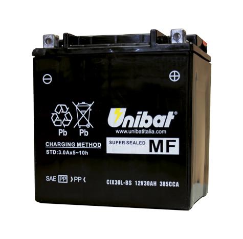 YIX30L-BS - Акумулятор Unibat Cix30l-BS, YIX30L-BS, 27AH, 385A