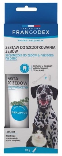 Francodex Súprava na čistenie zubov psa