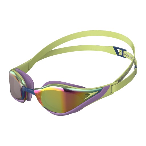 Speedo FASTSKIN PURE FOCUS GOG MIRROR Зелено-фіолетові окуляри для плавання для дорослих
