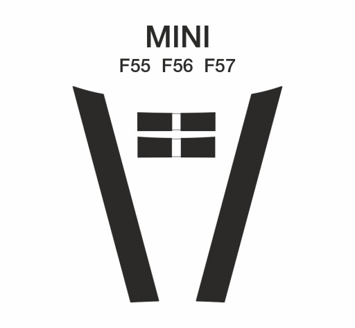 Наклейки Mini F55, F56, F57 для капота и лацкана