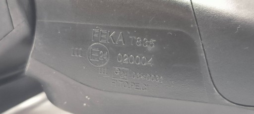 mirror left black, EU FIAT FIORINO 5 PIN