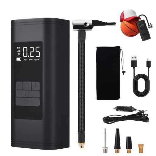 БЕЗДРОТОВИЙ АВТОМОБІЛЬНИЙ ВЕЛОСИПЕДНИЙ КОМПРЕСОР LCD LED