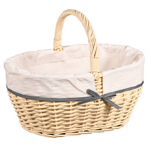 Універсальний плетений кошик бежевого кольору