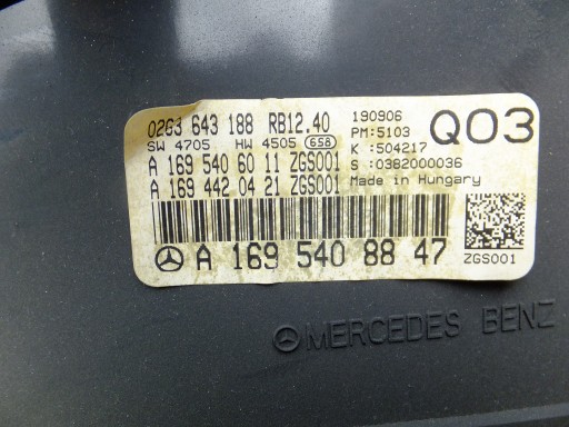 dials dials mercedes w245 2,0 cdi 2007r A1695408847