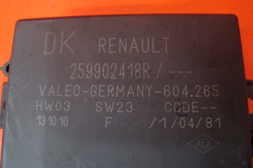 RENAULT LAGUNA 3 III modulo Centralina parcheggio CZUJNIKOW PDC 259902418R