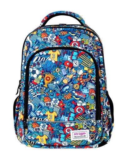 Рюкзак шкільний багатокамерний Strigo Multicolored 24 л