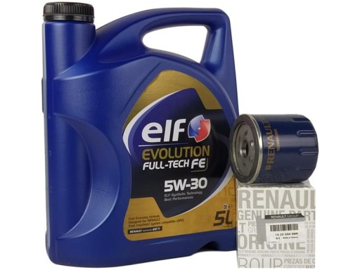 ELFFULLTECHFE5W305L - OE RENAULT ФІЛЬТР + МАСЛО 5W30 DACIA DOKKER 1.5 DCI