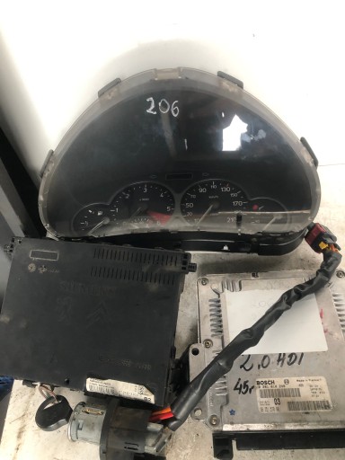 98- 9637089980 - Стартовий комплект peugeot 206 2.0hdi контролер 0281010248