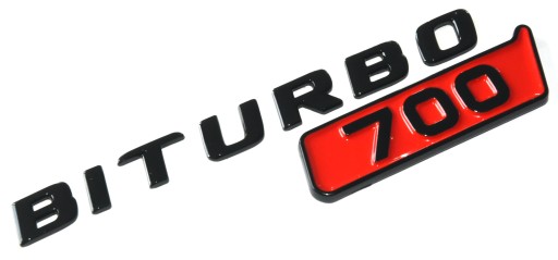 BIT700BL - Mercedes Biturbo 700 эмблема надпись значок черный