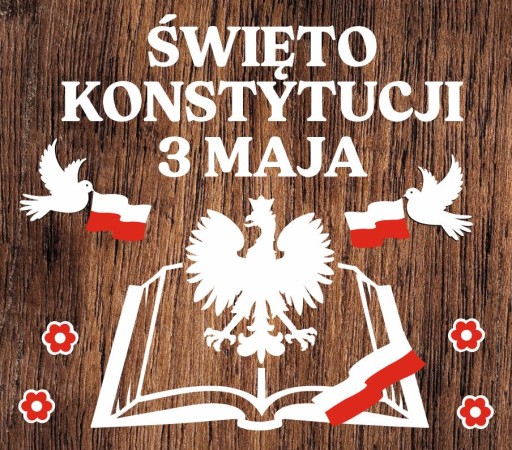 ZESTAW ŚWIĘTO KONSTYTUCJI 3 MAJA- WYCINANKA Z KARTONU XXL