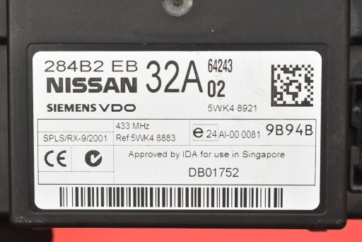 comfort control unit 284B2EB32A NISSAN NAVARA 3 III D40 2.5 DCI 174 KM 4WD 05-10