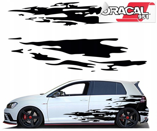 Наклейки для авто Тема 2 листа цвета