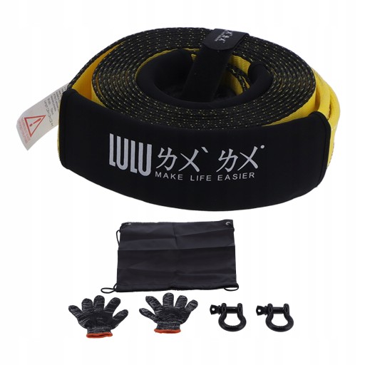 БУКСИРУВАЛЬНИЙ РЕМІНЬ БУКСИРУВАЛЬНИЙ ТРОС 6 М 12 ТОНН ЖОВТИЙ