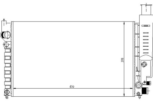 63613/NIS - Радіатор двигуна nissens для peugeot 405 і 1.6/1.9/1.