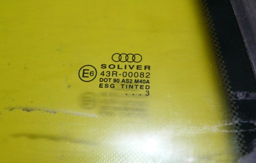 window right rear part AUDI A4 B6 CABRIO
