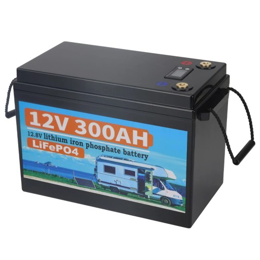Lifepo4 12v 300ah bms акумулятор із зарядним пристроєм 10a