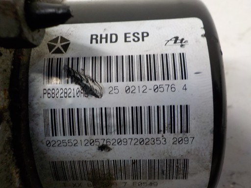 JEEP PATRIOT Pompe ABS P68028210AB 25.0212-0576.4