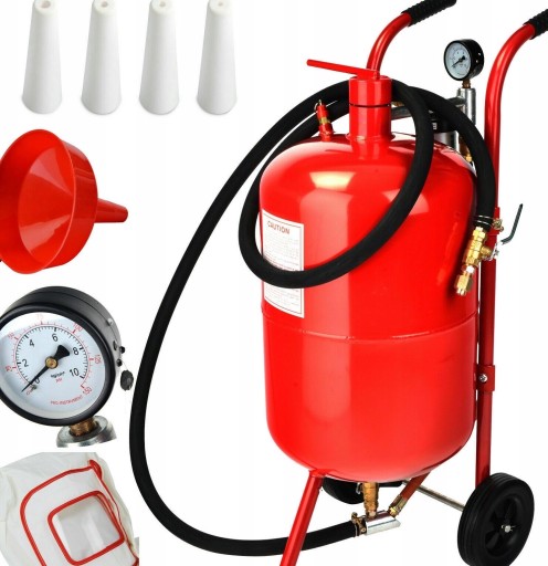 СИФОННА МАШИНА ДЛЯ ПІСКУ 76Л МОБІЛЬНА + 58 НАСАДОК + МАСКА + ФОНЕР