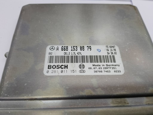 computer control unit of the engine Mercedes W 168 A6681530879 0281011151