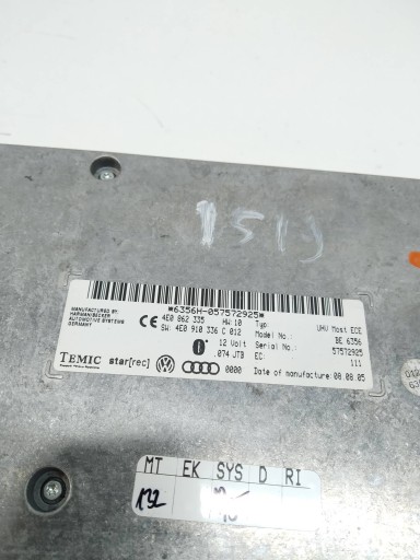 upravljačka BLUETOOTH 4E0862335 Audi A8 II (2002-2010) D3
