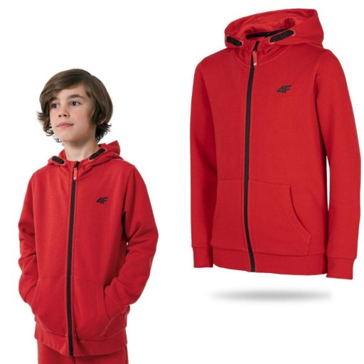 Дитячий світшот 4F розмір 164 довгий рукав червоний