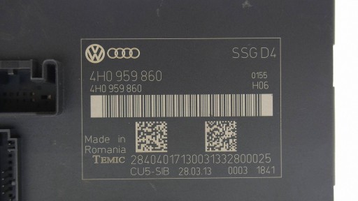 modul STERONIK SITZ heck AUDI A8 D4 4H 4H0959860