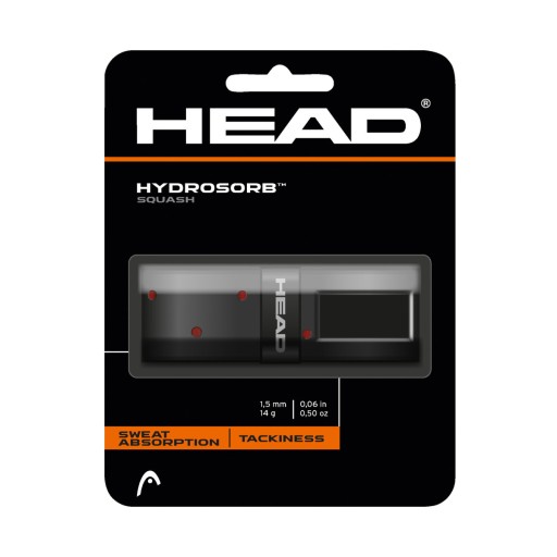 Základný squashový obal HEAD HYDROSORB SQUASH Grip Black/Red 1 ks