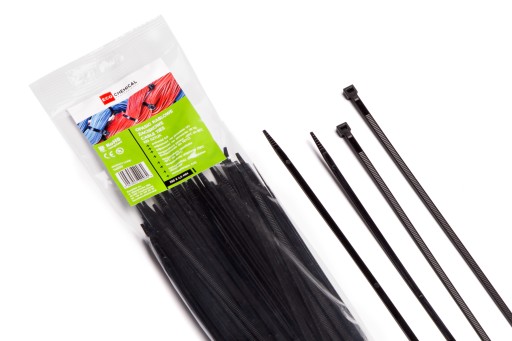 100ШТ ЧЕРНЫЙ ТРИТИТ ХОМУТЫ 250X4, 5 ММ