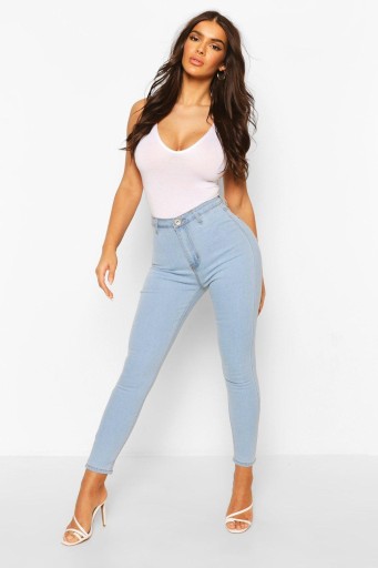 W3M1 SPODNIE JEANSY RURKI SKINNY BOOHOO 36