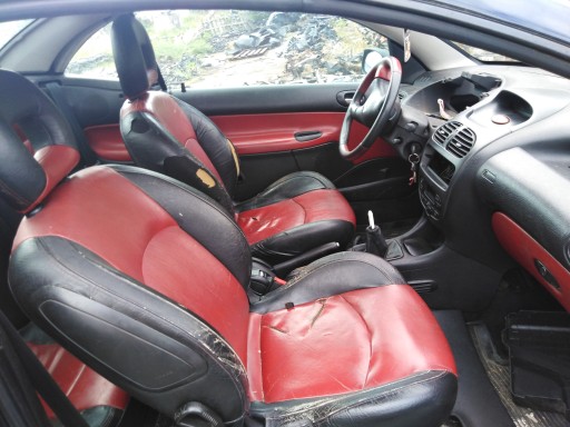 СИДІННЯ ЧЕРВОНА ШКІРА PEUGEOT 206 CC ШКІРА 3D LIFT