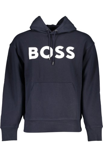 HUGO BOSS MEN BLUE ZIPLESS SWEATSHIRT