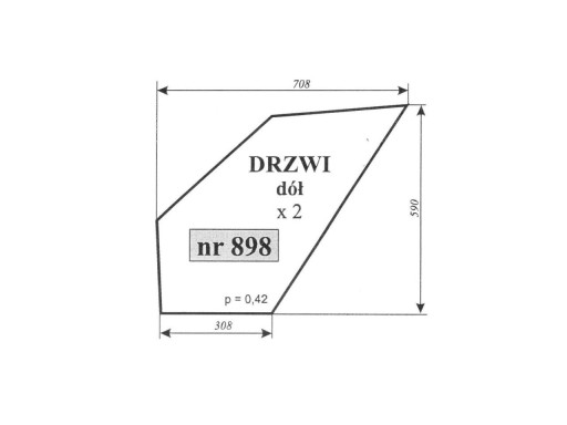 СКЛО ДВЕРІ ВНИЗ ЖЕ ЛЕОПАРД 898