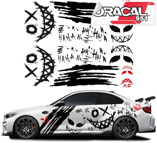 Наклейки для авто тема ха ха Джокер 94x480cm 951
