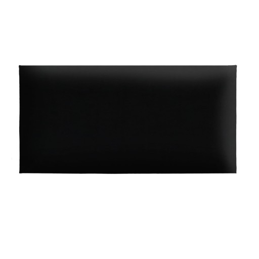 Nástenný panel 60 x 30 cm čalúnený 3D čelo v čiernej farbe