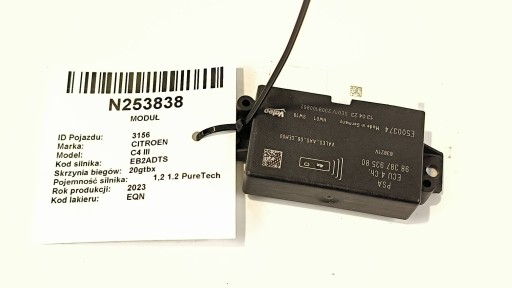 modulo parcheggio PDC 9838793580 CITROEN C4 III