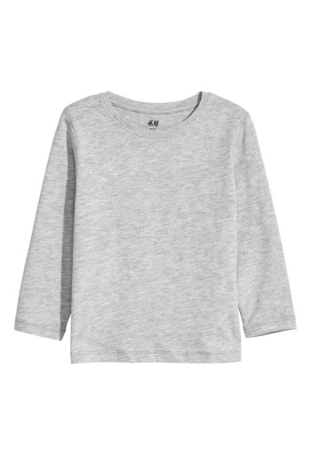 H&M HM Dżersejowy top bluzka melanżowa 122/128