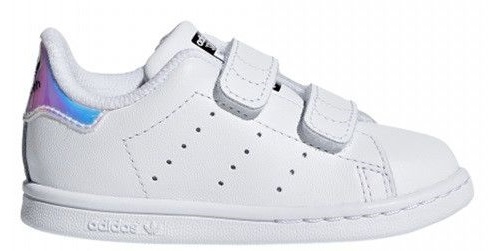 23 BUTY DZIECIECE ADIDAS STAN SMITH BIAŁE RZEPY