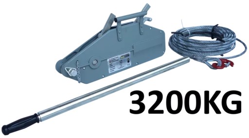 ЛЕБЕДКА УНИВЕРСАЛЬНАЯ ТРОСОВАЯ WL3200 3200КГ 3.2Т 20М VIBER-SYSTEM