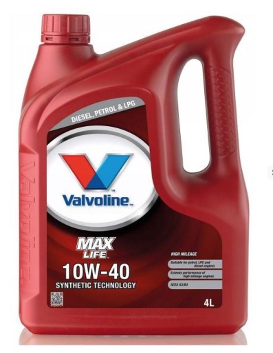 МАСЛО VALVOLINE MAXLIFE 10W40 4L