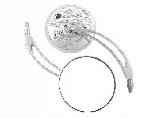 LU-532 - Дзеркала Дзеркала хром метал M10 10 мм CHOPPER DRAG