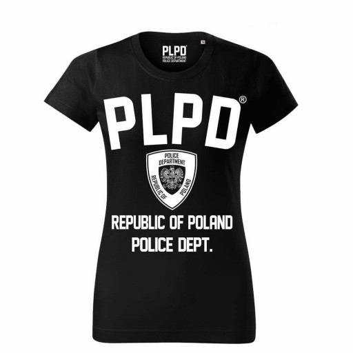 PLPD - Жіноча футболка чорно-біла - 2XL