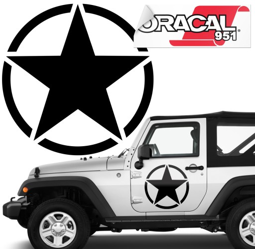 Стікер автомобіля зірка джип 43X43CM 2 шт 951