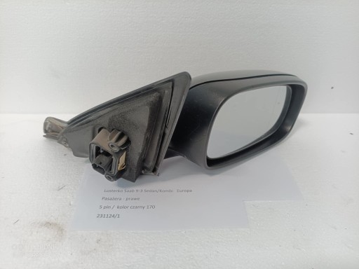 Saab 93 II 9-3 mirror right 5 pin Europa czane colour 170