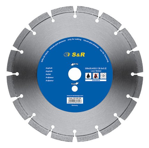 S & R алмазний асфальтовий диск 230/1, 8 мм.