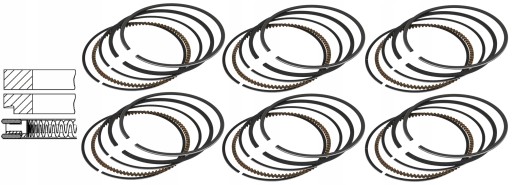 2M4883S - ПОРШНЕВІ КІЛЬЦЯ HYUNDAI XG, TERRACAN 93 ММ