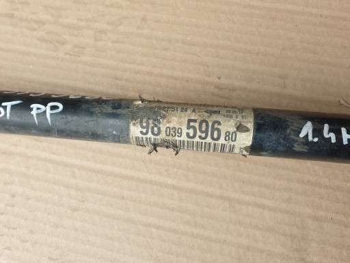 semi-axis CITROEN C3 PEUGEOT 208 right 2014- 9803959680